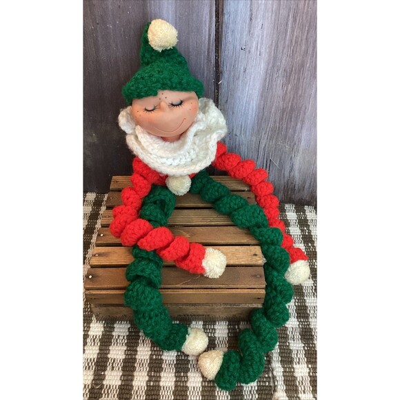Holiday / Christmas Hand Made Crocheted Pixie ELF + Ornaments & Stockings - Picture 2 of 11